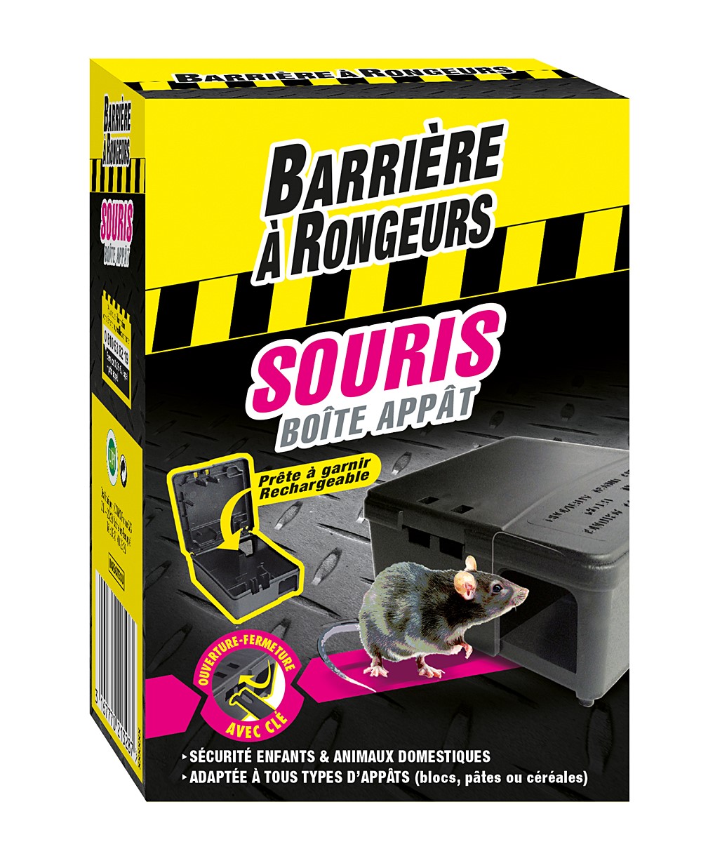 Boîte appât Souris - Étui 1 boîte d'appâtage