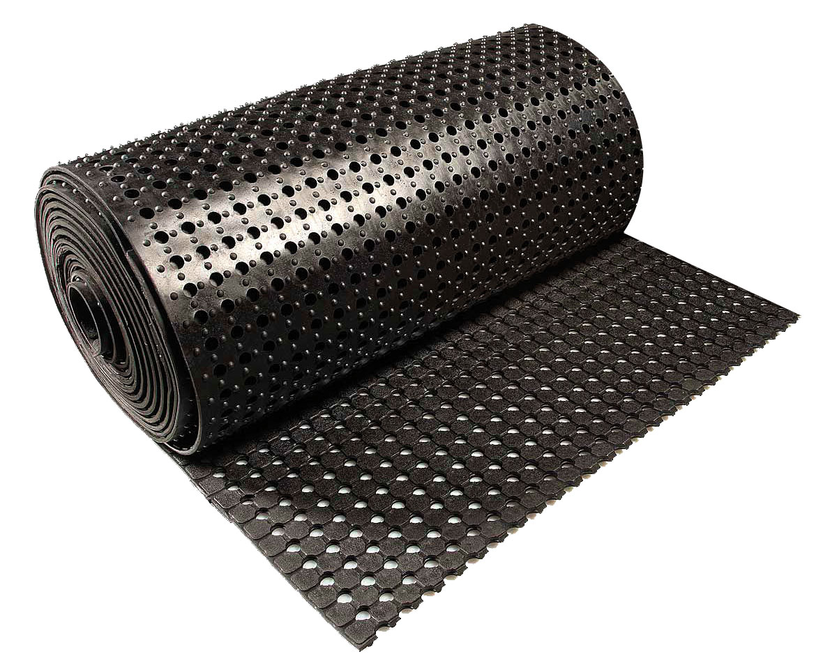 Rouleau caillebotis caoutchouc ép10mm