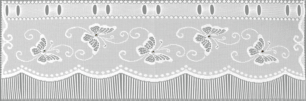 Rideau avec strass blanc 90cm