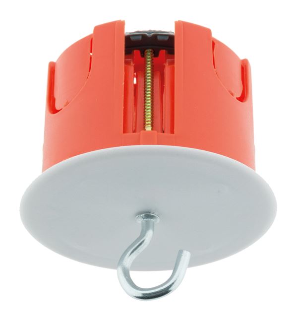 Boîte encastrement murs plaque de plâtre d65 prof. 50mm + crochet