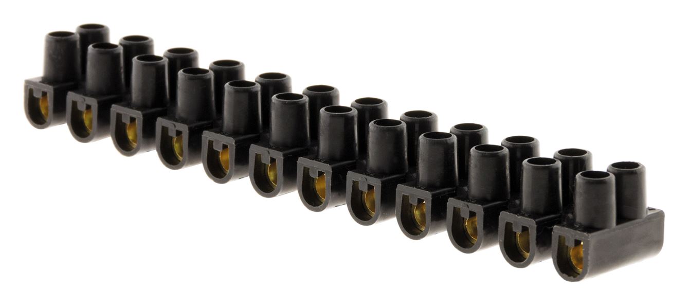 Barrettes 12 plots 6 mm² noir - zenitech