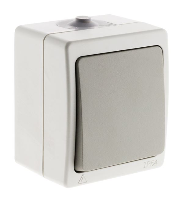 Bouton poussoir gris clair IP54 - akya - INOTECH