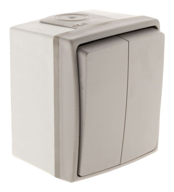 Interrupteur double va & vient etanche ip55- orok