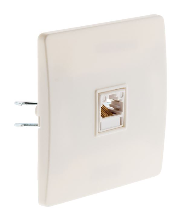 Prise telephone rj 45 vis + griffes blanc - diwone - INOTECH