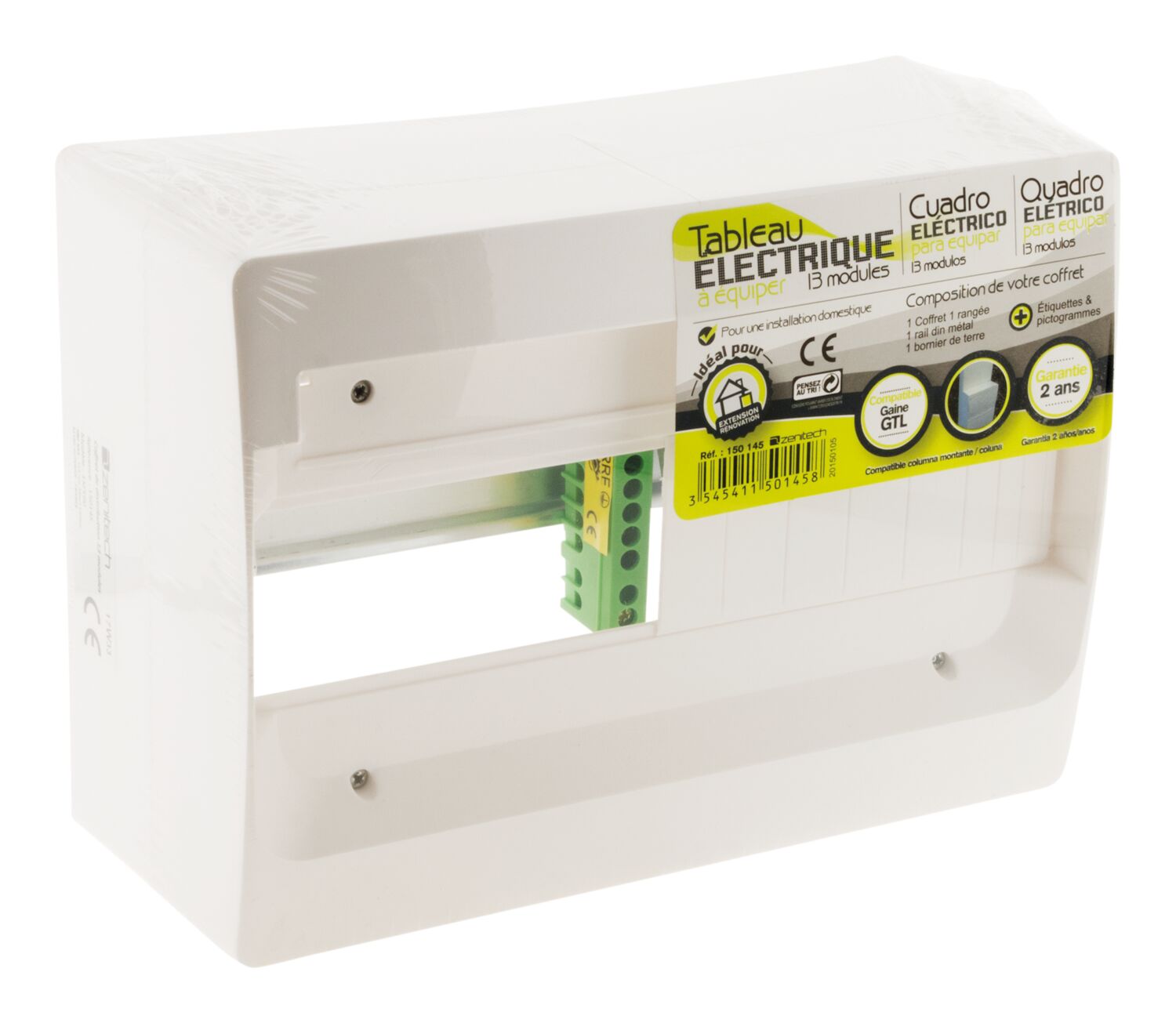 Coffret 13 modules blanc a equiper avec accessoires - zenitech