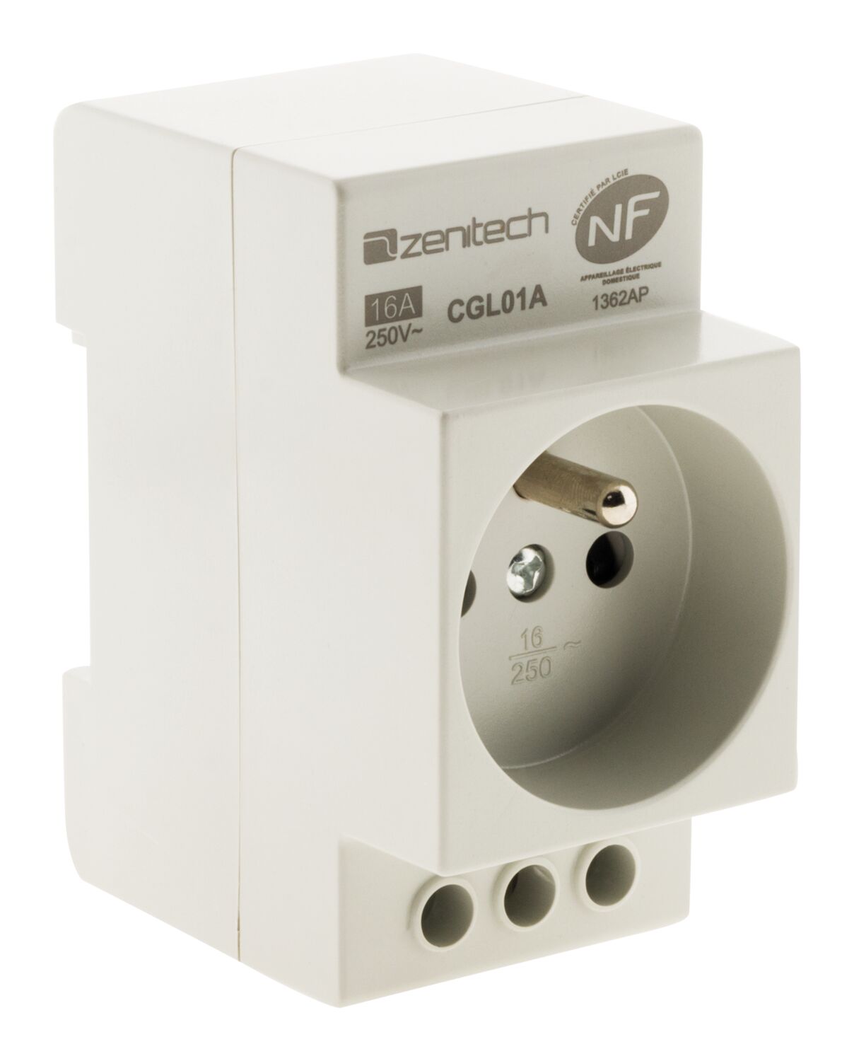 Prise modulaire 2p+t nf - zenitech