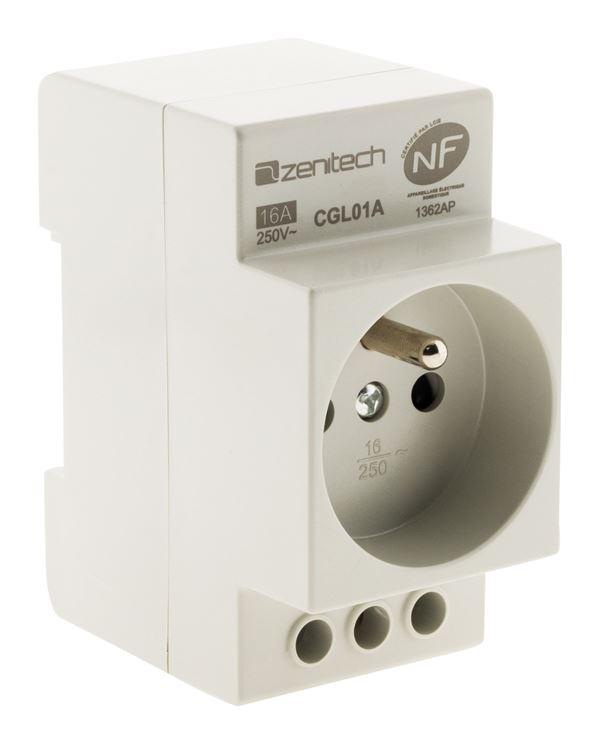 Prise modulaire 2p+t nf - zenitech