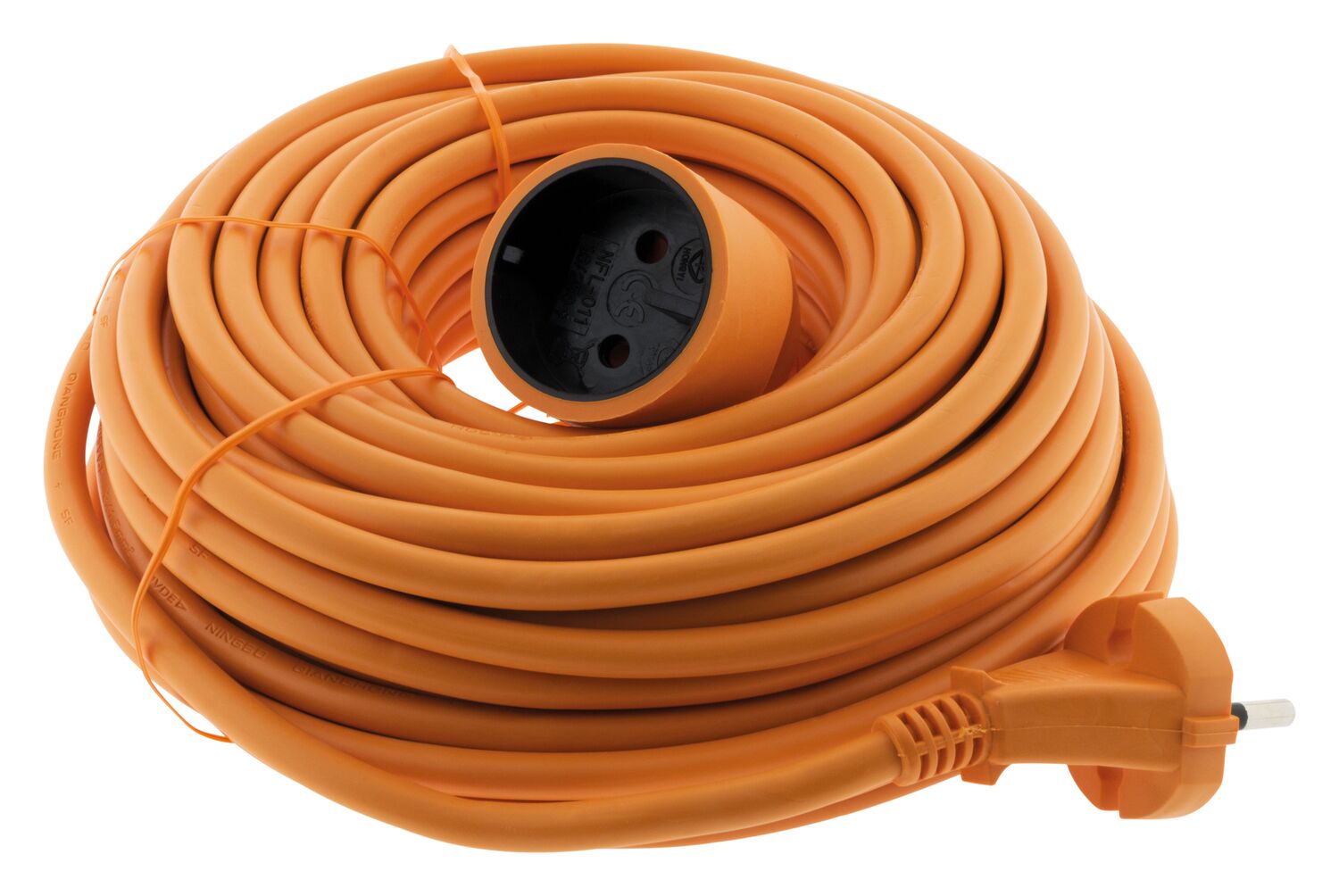 Rallonge électrique de jardin 16A Ho5Vv-F 2x 1,5 2P Sans Terre Orange 20m - ZENITECH