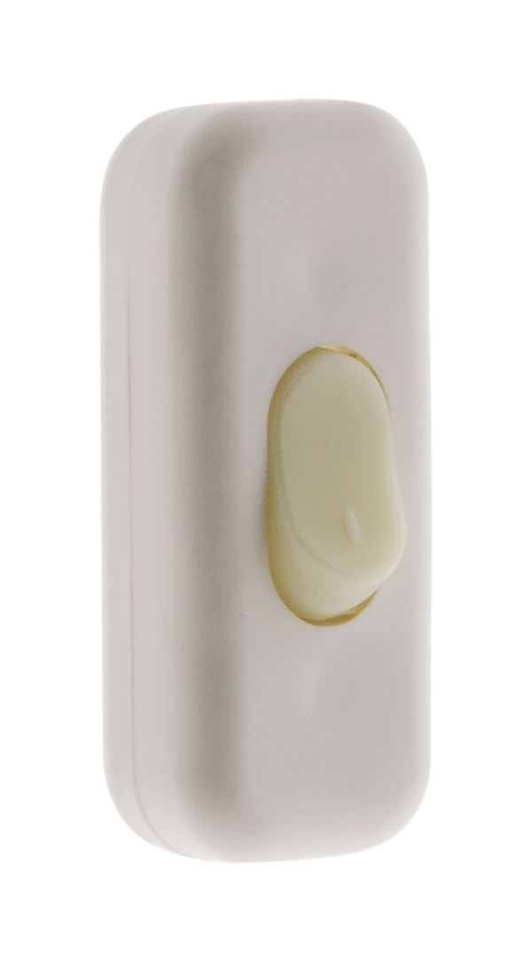 Interrupteur 2a unipolaire luminescent blanc - zenitech