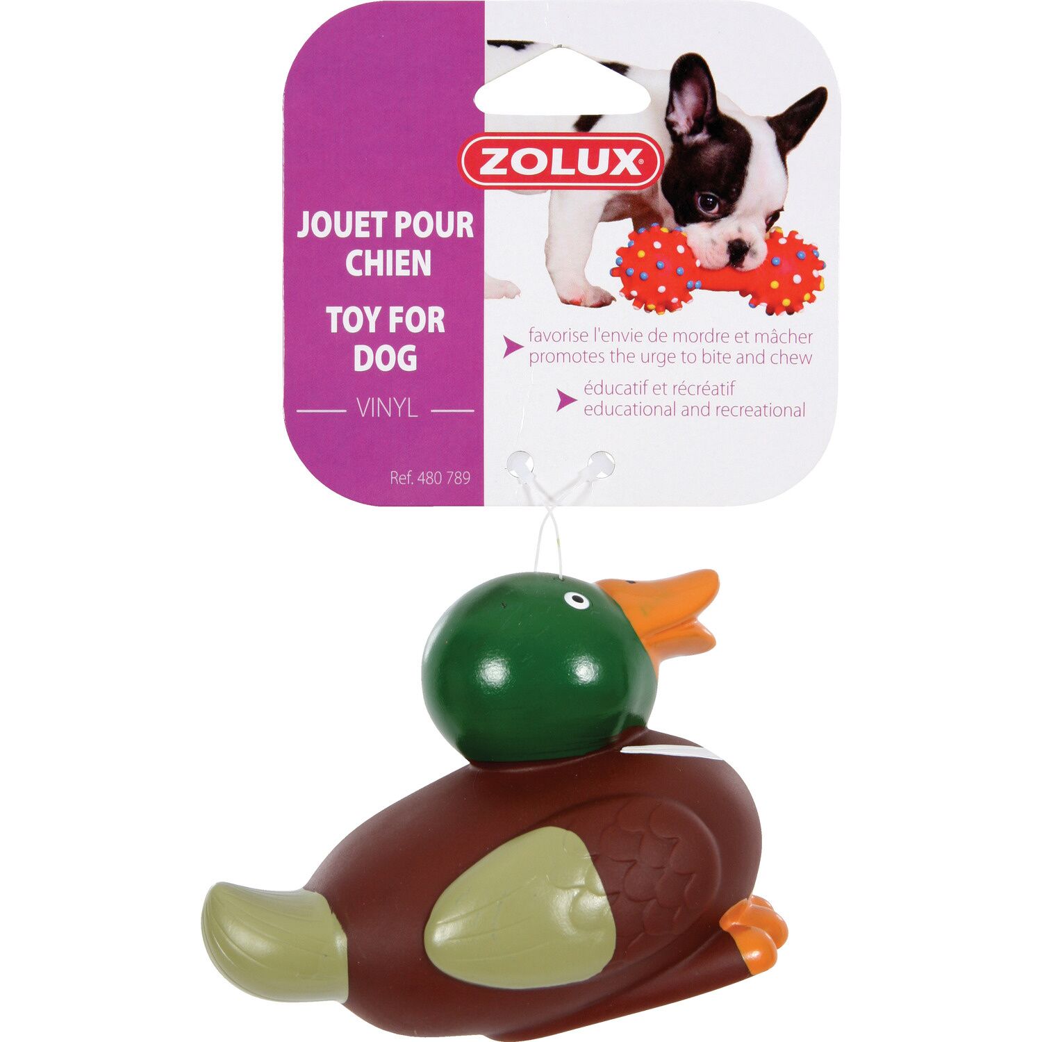 Jouet pour chien canard en vinyle 11 cm