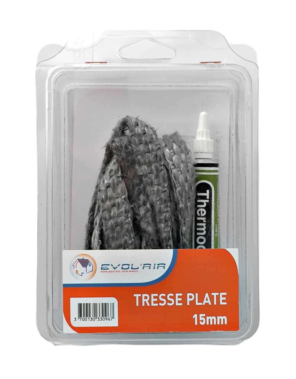 Tresse plate 15 mm 