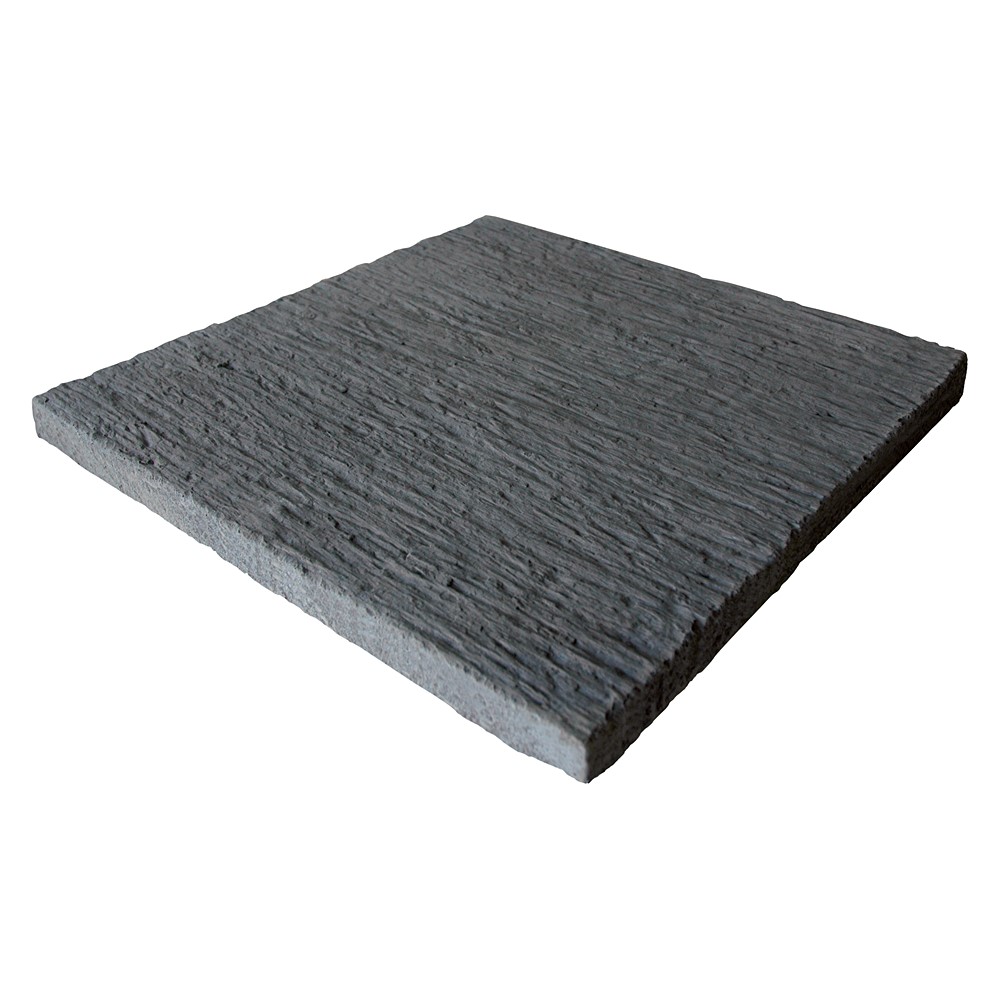 Dalle morbihan gris anthracite, l.49,5 x l.49,5 x h.3,2 cm