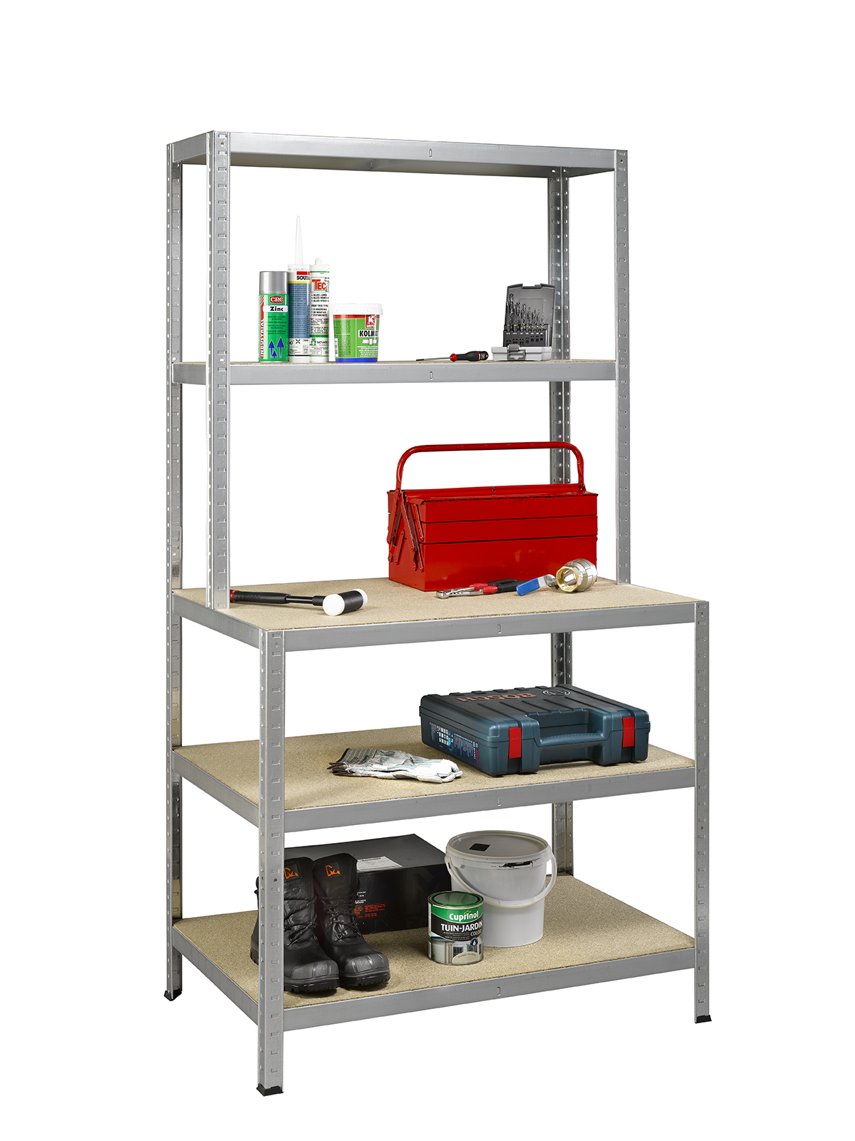 Etabli Métal/bois galva 188x100x60/30cm (200kg)