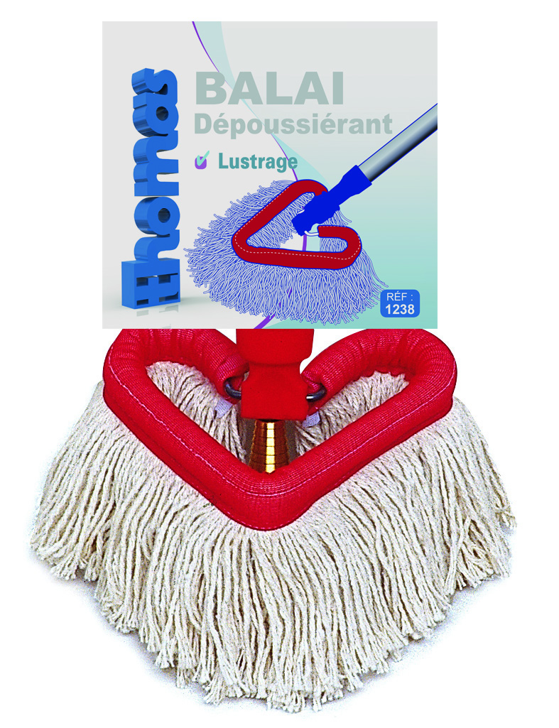 Balai coton triangulaire d.vis