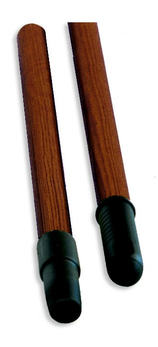 Manche bois verni avec embout