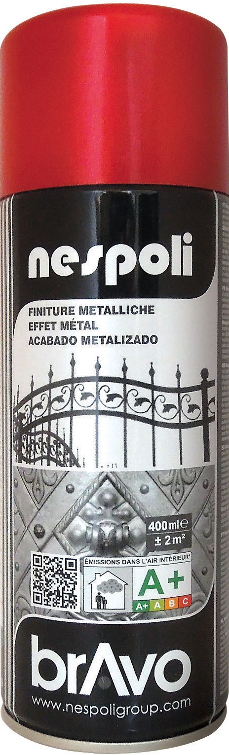 Aérosol peinture professionnelle effet métallisé argenté