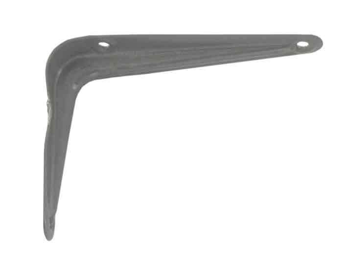 Console emboutie acier laqué gris 100x125 mm