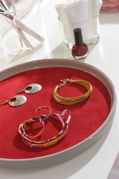 Adhésif effet matiere suedin 1m 0,45cm rouge