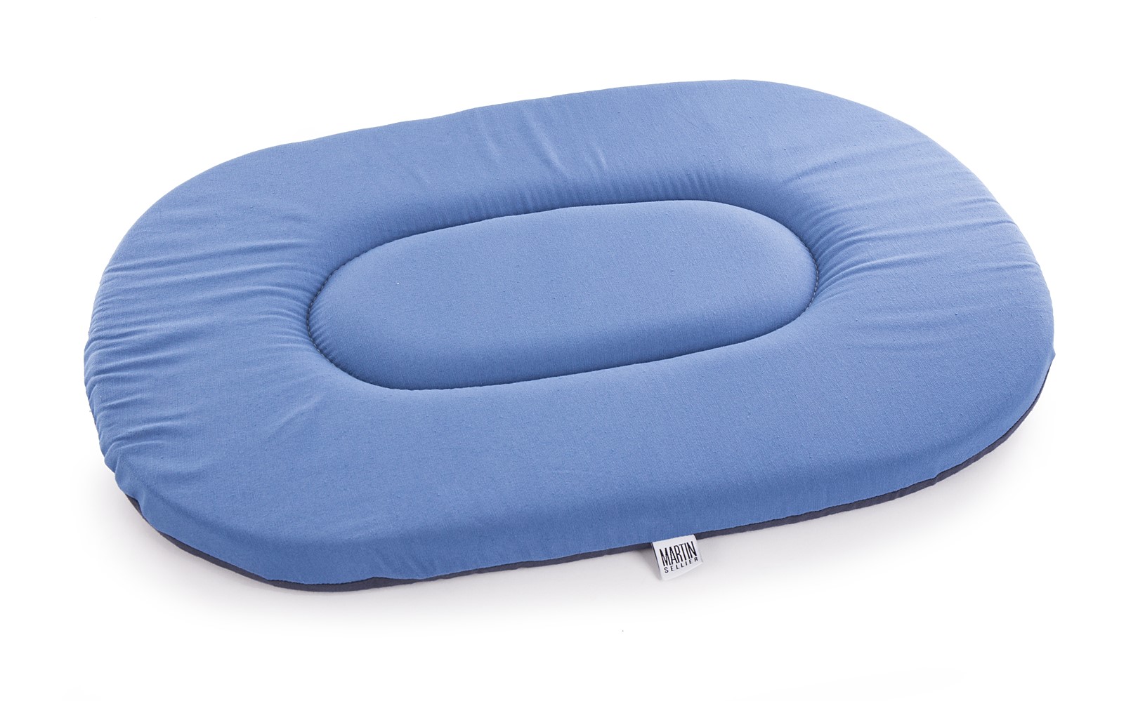 Coussin ovale plat 80cm noir