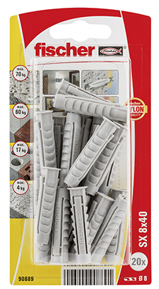 Chevilles nylon sx 8 x 40