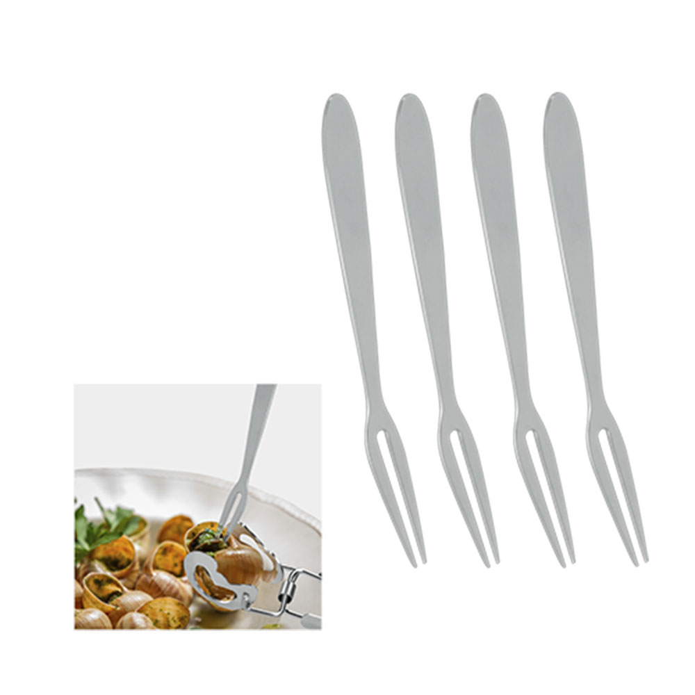 4 fourchettes à escargots inox 12cm