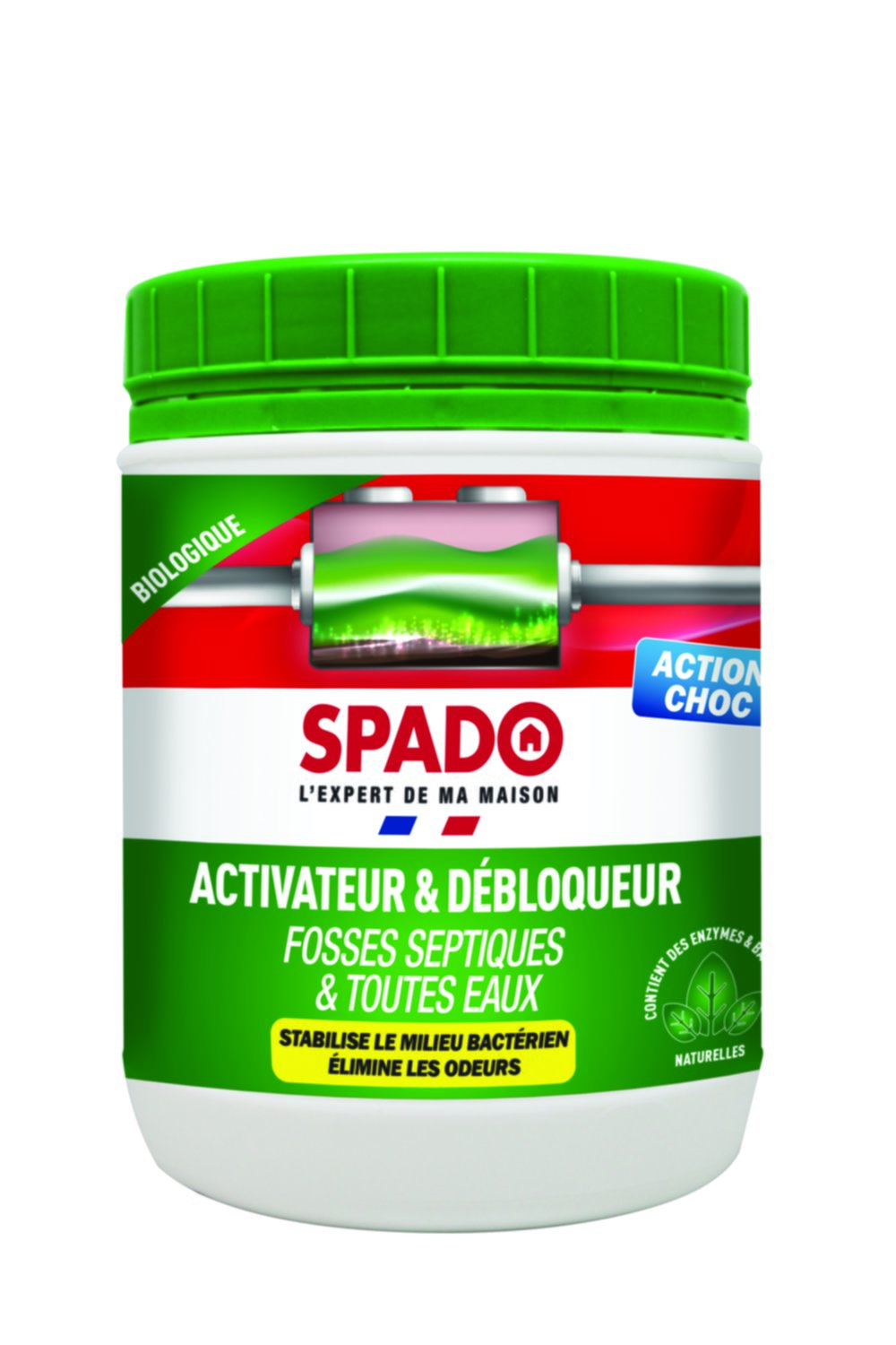 Spado traitement canalisations biologique 500 g
