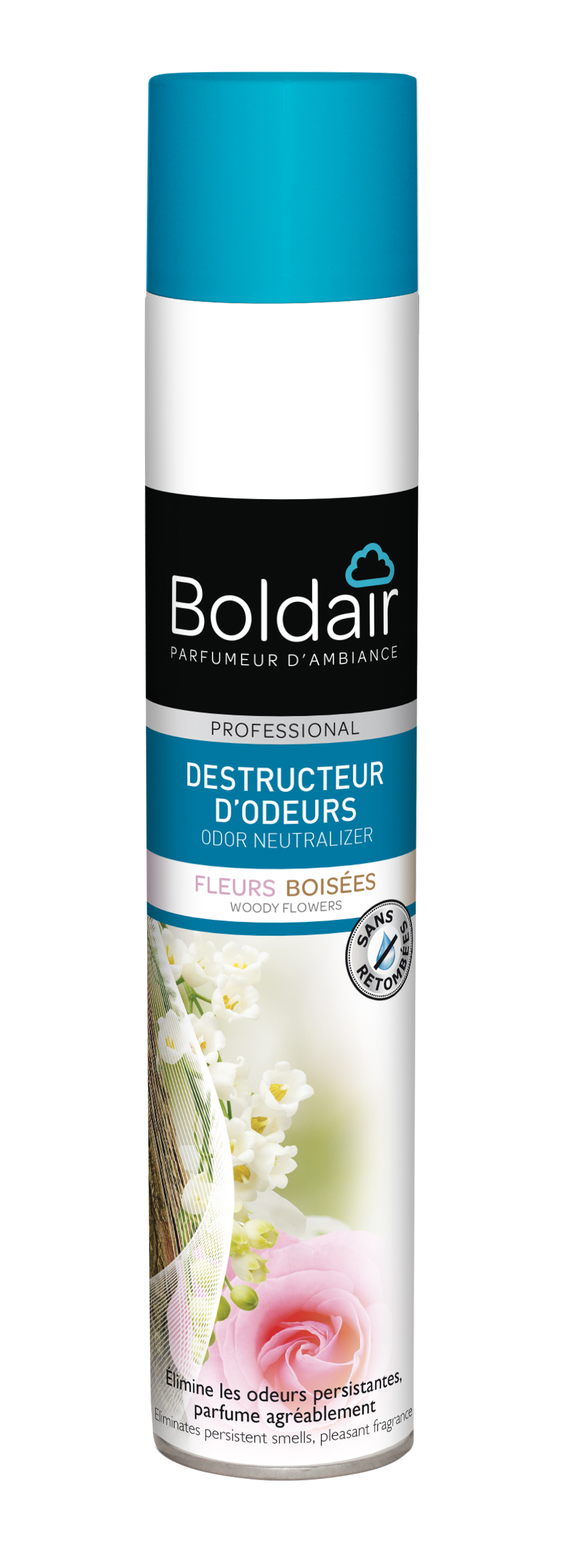 Boldair destructeur d'odeur fleurs boisées 500 ml