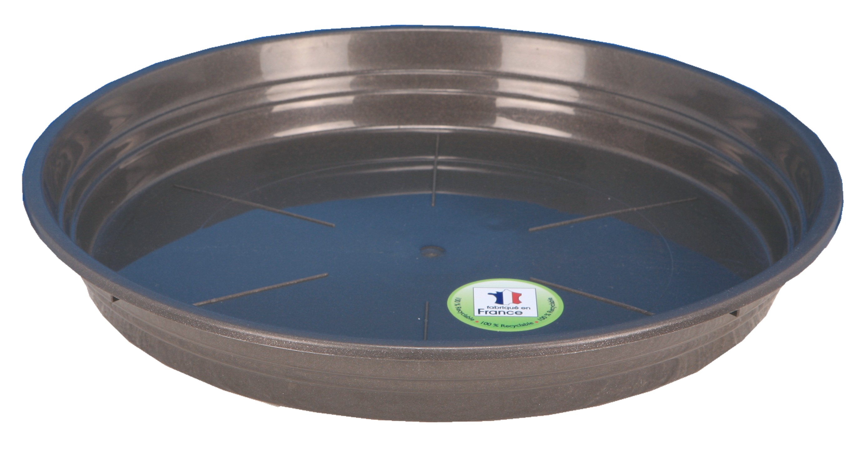 Soucoupe 22 gris pour pot louisiane rond 35