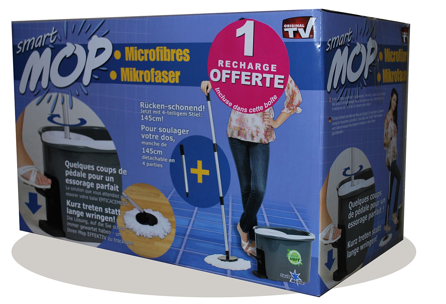 Balai Smart Mop avec 1 recharge offerte - PASSAT