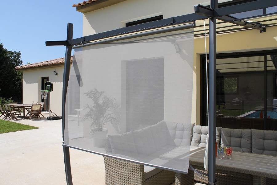 Rideau brise soleil tamisant L.1,20m - COULEURS DU MONDE