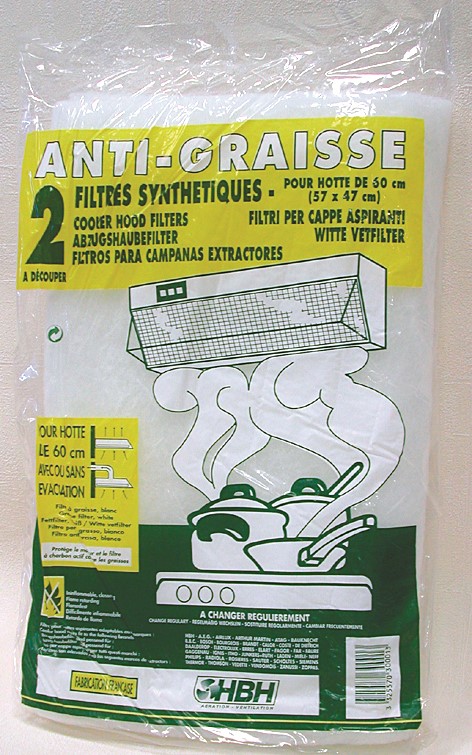 Filtre synthétique blanc x 2 - HBH