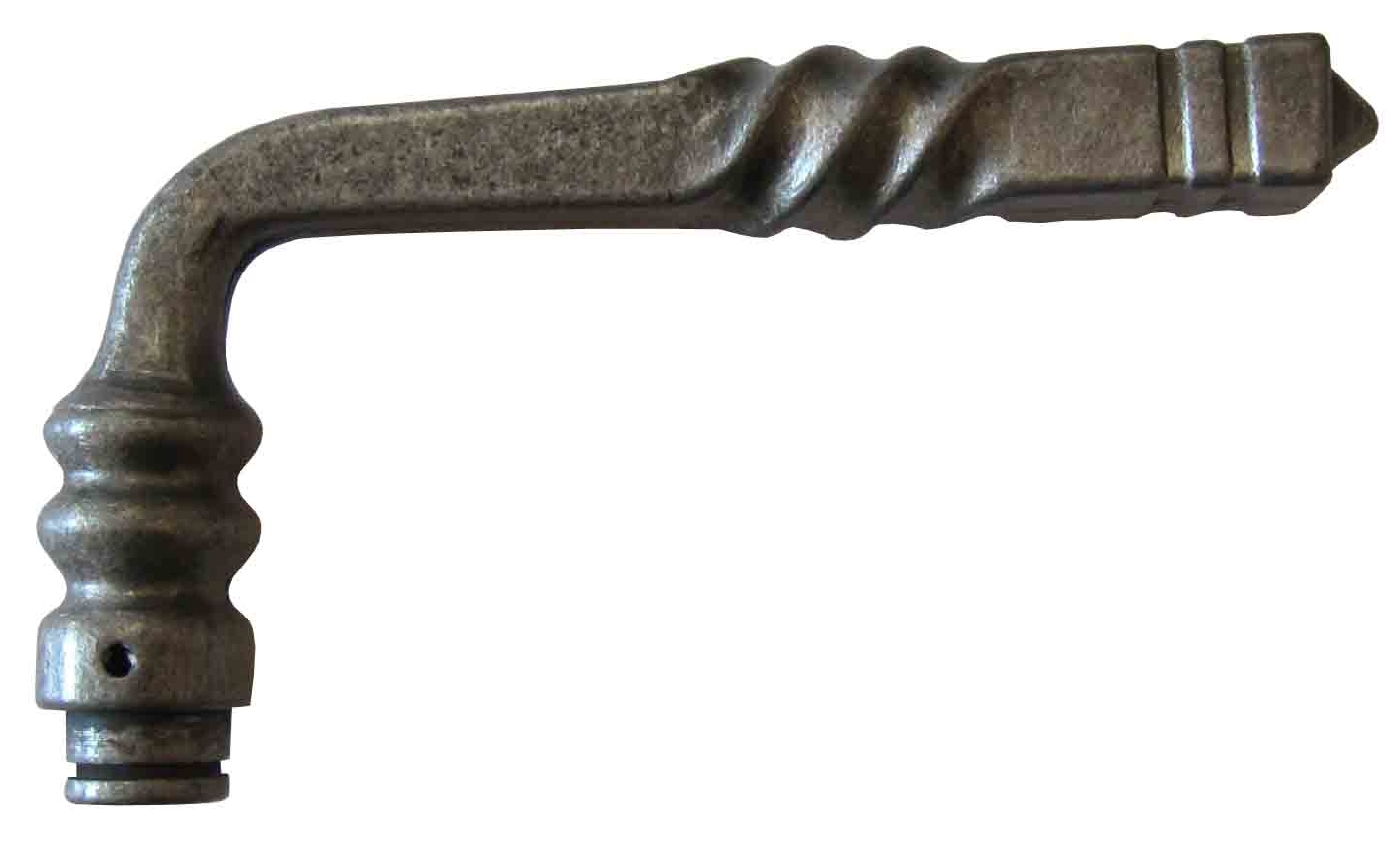 Béquille porte/portail fer patiné carré 6mm - CHAINEY