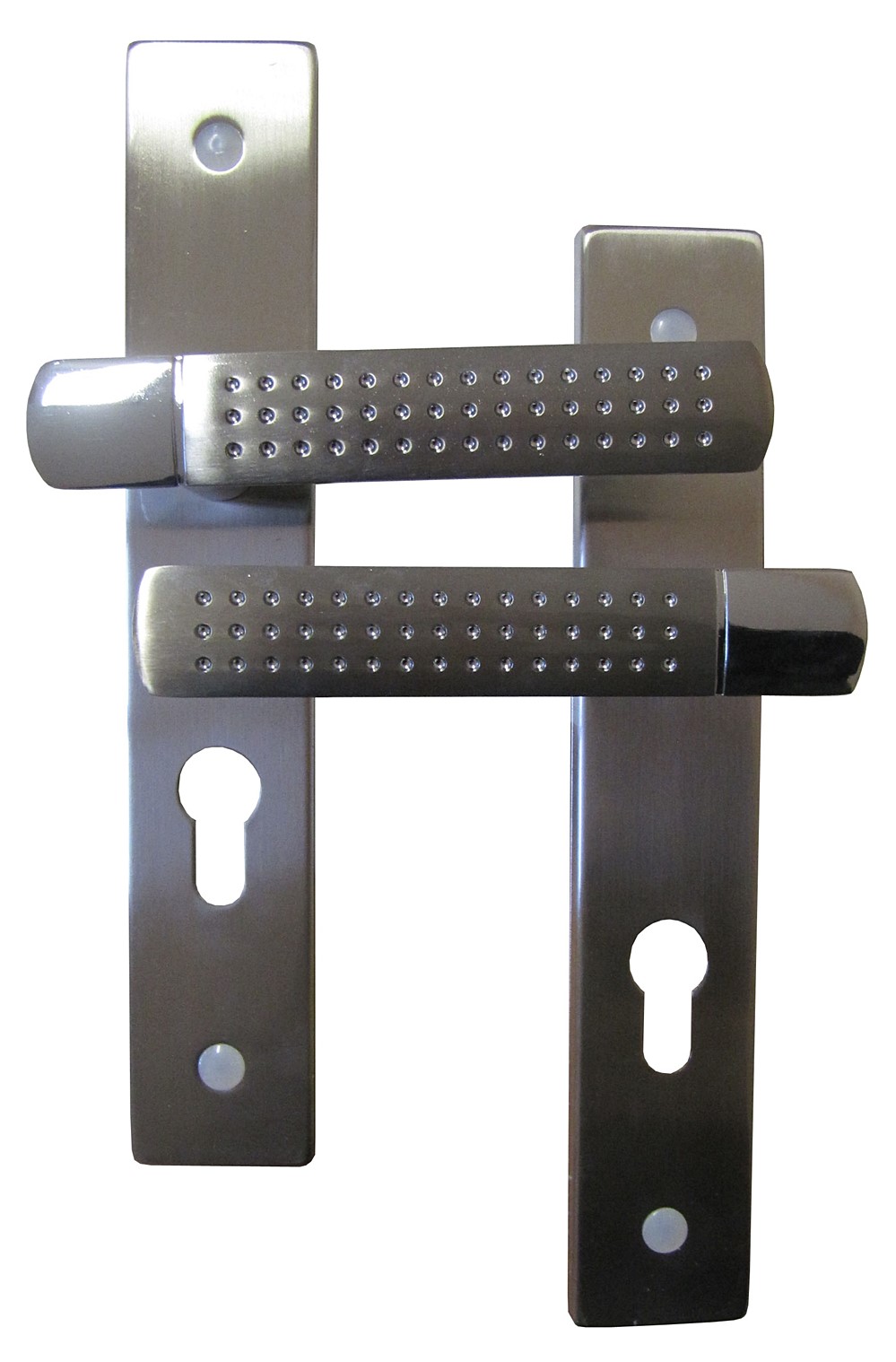 Poignées de porte à cylindre Theonidas aluminium entraxe 195mm - B BEAUTY