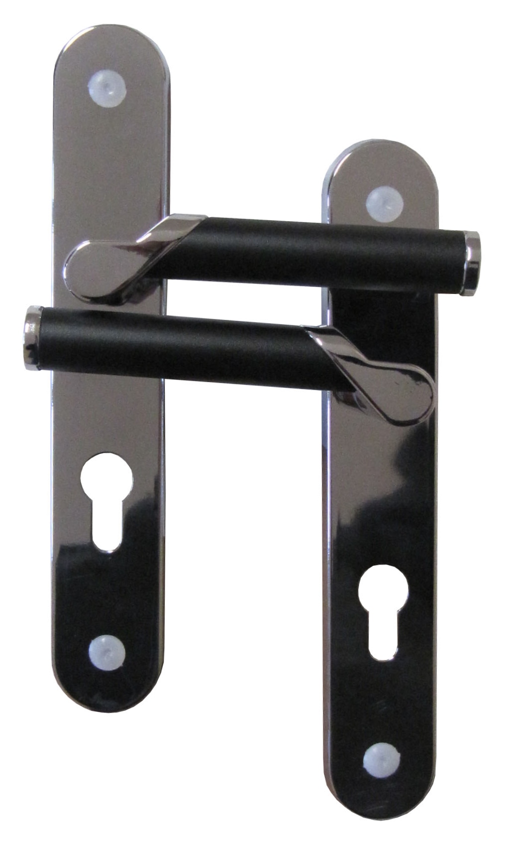 Poignées de porte à cylindre Carine noir entraxe 195mm - B BEAUTY