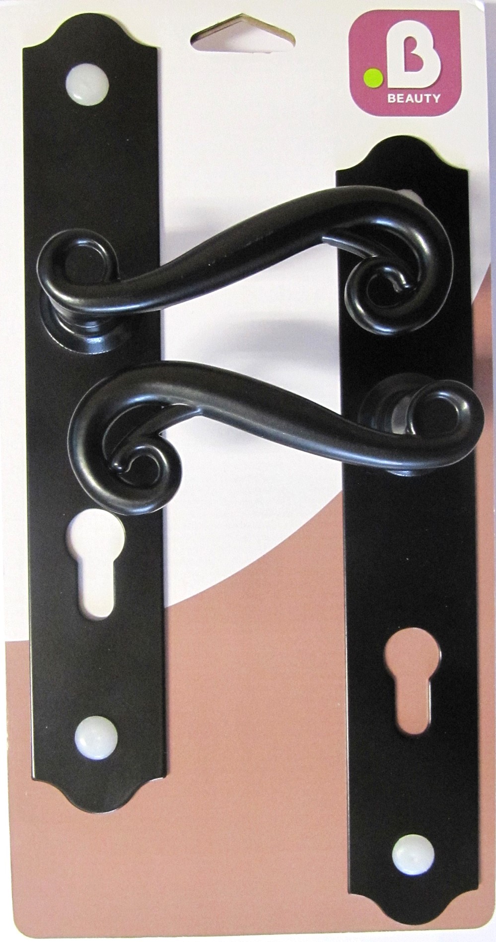 Poignées de porte à cylindre Solène noir - MR BRICOLAGE