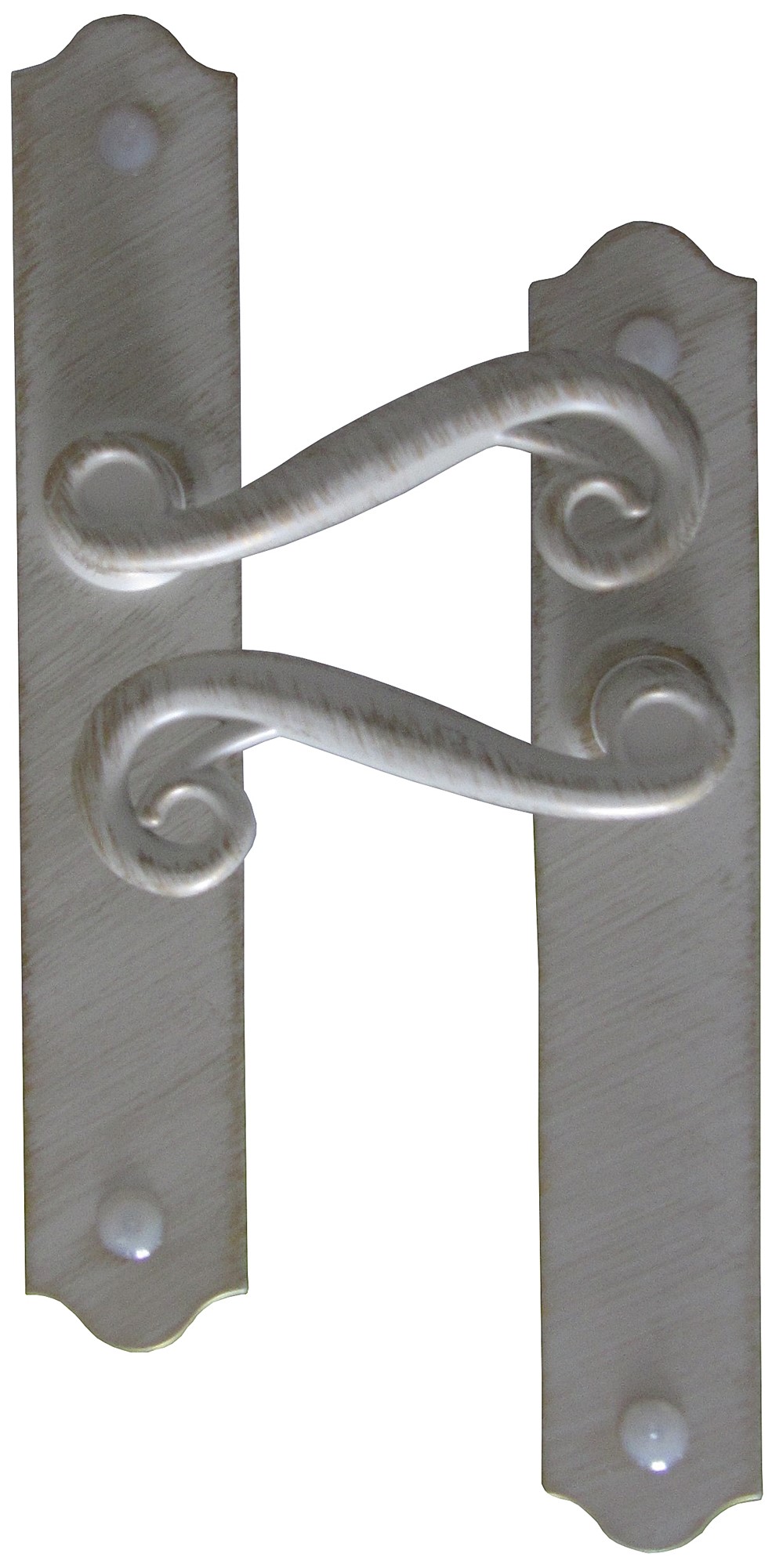 Poignées de porte bec de cane Solène blanc/or - MR BRICOLAGE