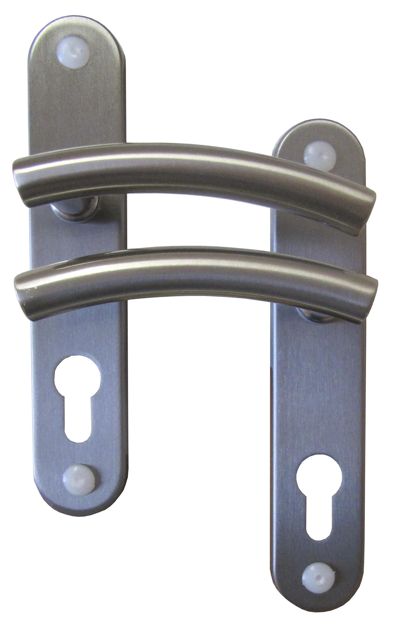 Poignées de porte à cylindre Josy nickelé mat trou entraxe 165mm - B BEAUTY