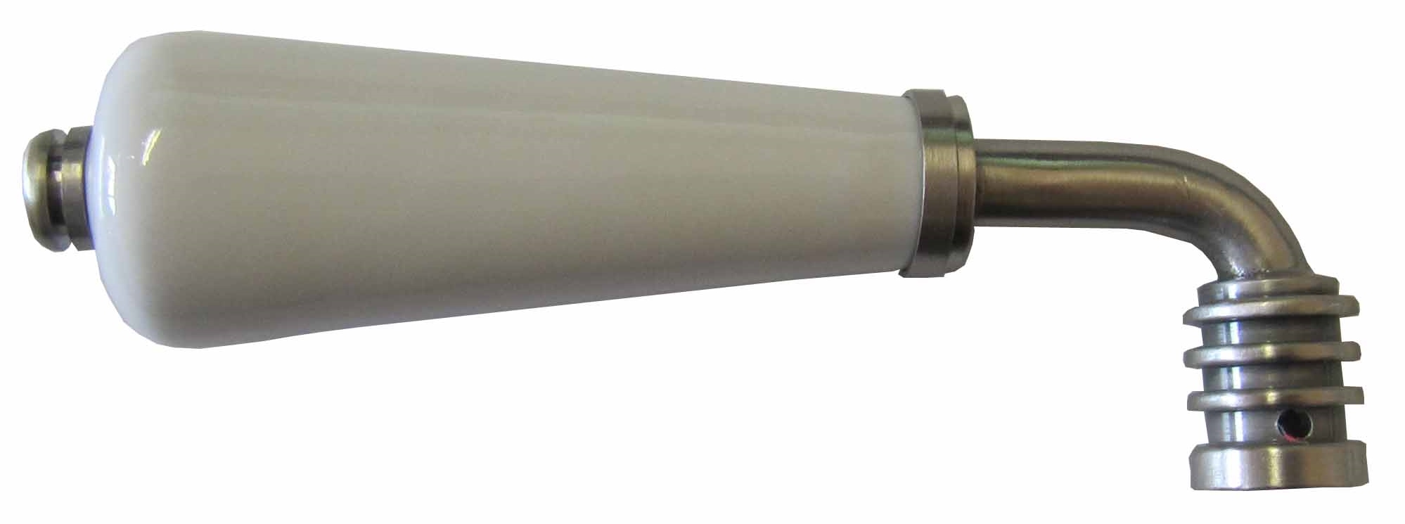 Béquille canon porcelaine nickelé - CHAINEY