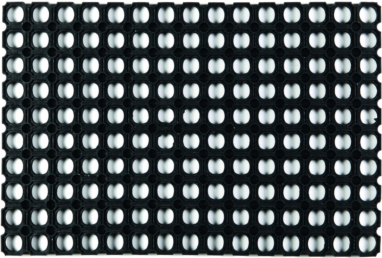 Tapis extérieur caillebotis 60x40cm noir - CORYL