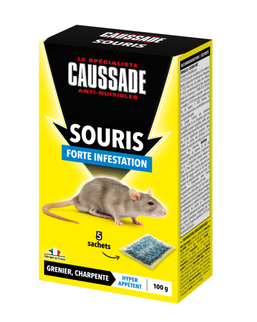 souricide foudroyant céréales etui 4x25g - CAUSSADE
