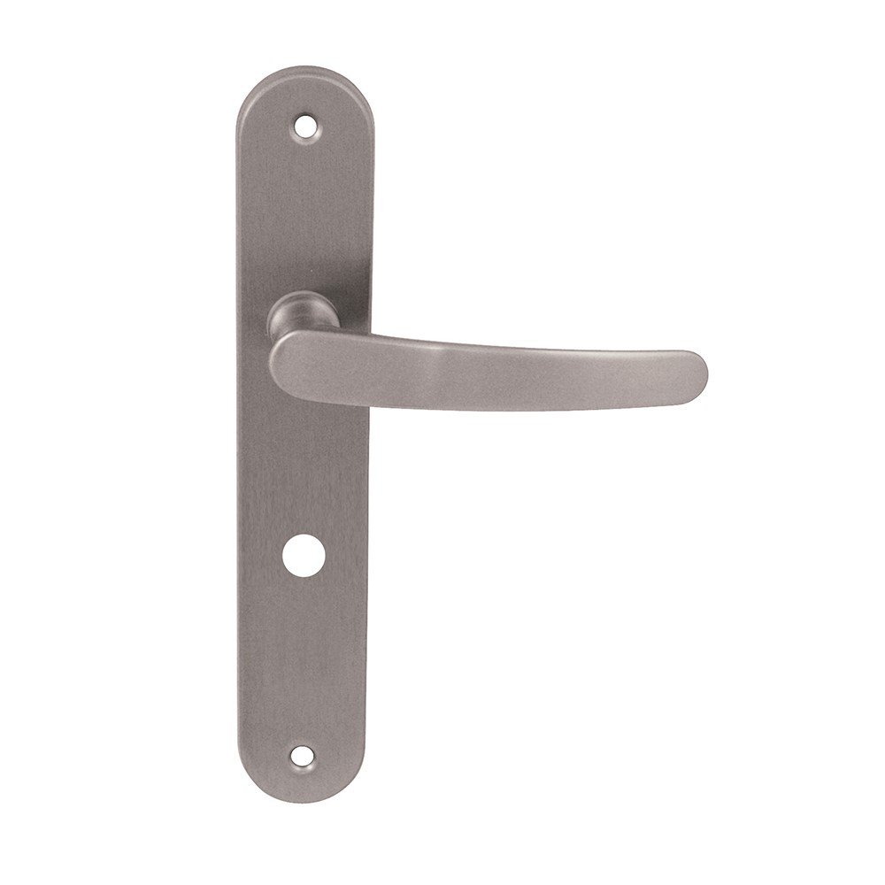 Poignées de porte condamnation Lude en aluminium nickel mat - B BEAUTY