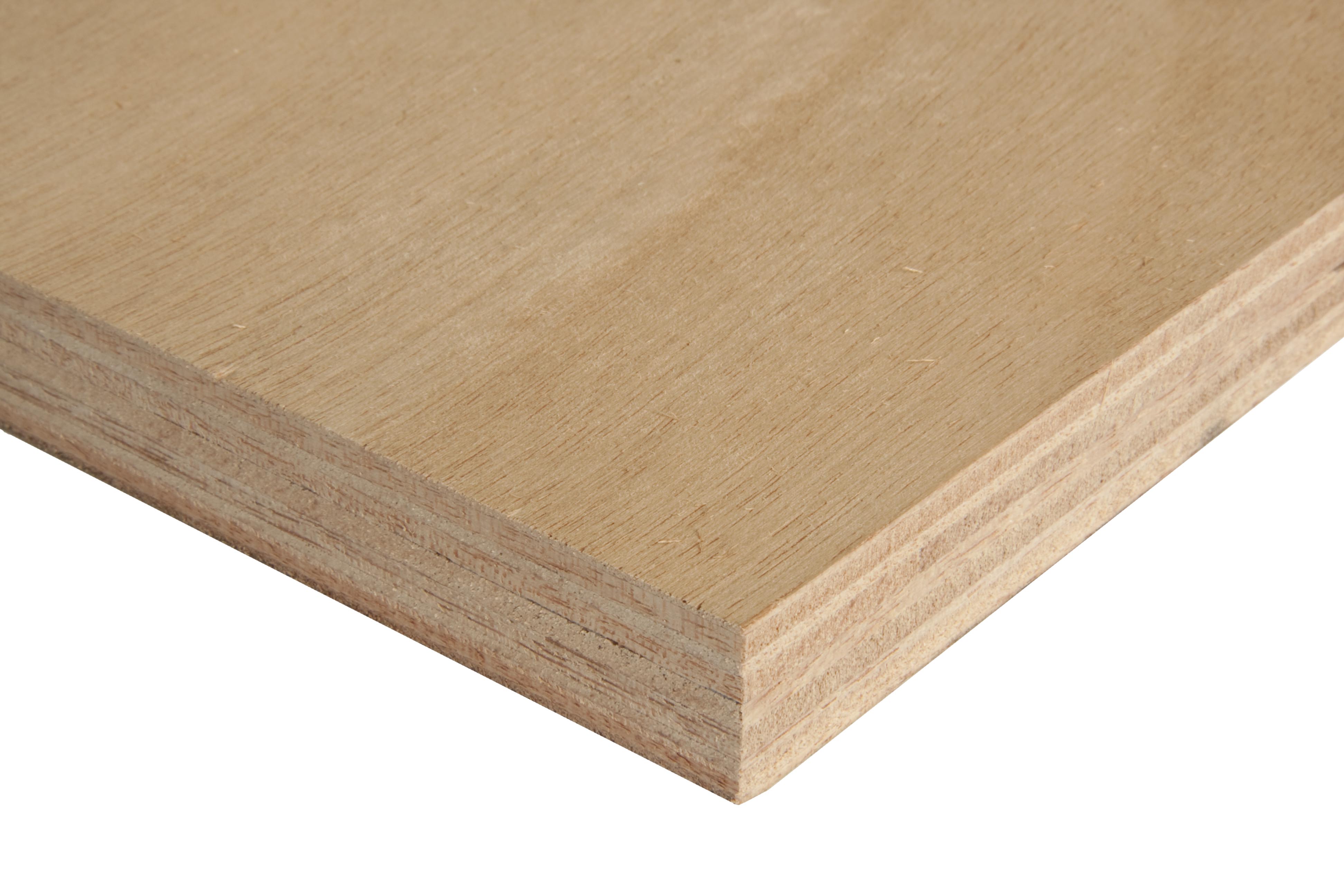 Panneau de bois contreplaqué Okoumé CTBX 250x122x1,5cm