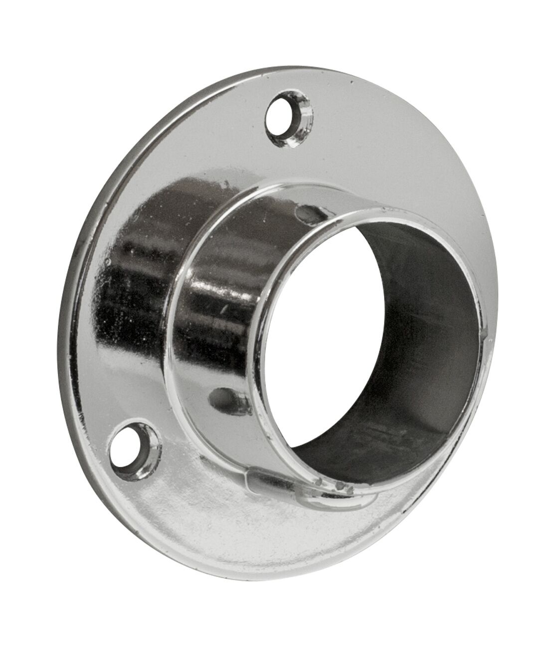 Lot de 2 supports muraux fermés Ø19MM rond chromé