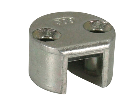 Gâche de tringle d'extrémité à encastrer haut ou bas pour crémone à barillet et crémone à tétiere