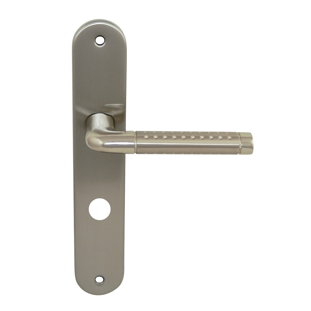 Poignées de porte acier cylindre Tolbiac nickel mat - B BEAUTY