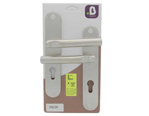 Poignées de porte à cylindre Rome inox entraxe 195mm - B BEAUTY