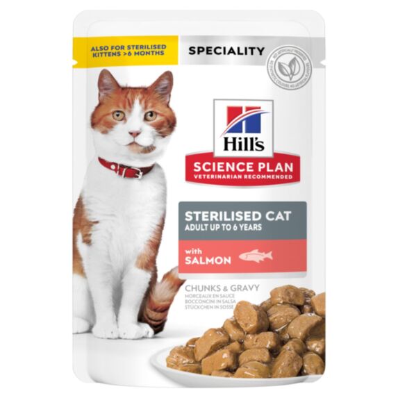 Alimentation chat stérilisé Cat Saumon 85gr - SCIENCE PLAN