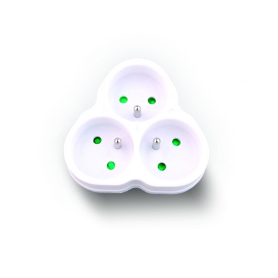 Triplite frontale 3 prises 2P+T 16A blanc