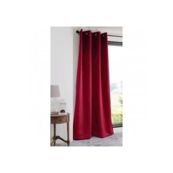 rideau Occultant Uni Rouge 135 x 250 cm