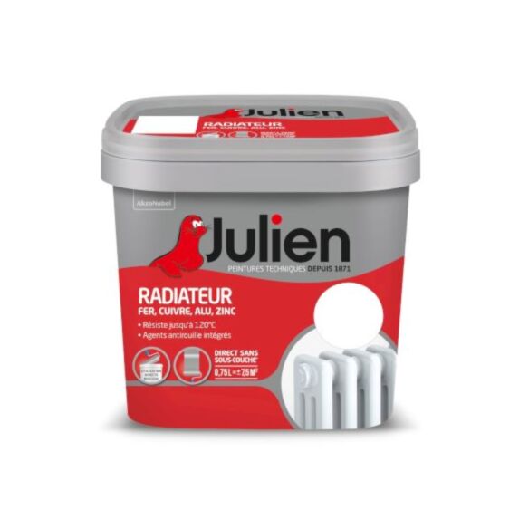 Peinture spéciale radiateur mat Blanc 0,75L - JULIEN